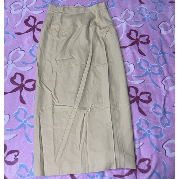 Vtg Preston & York Pastel Yellow Pencil Skirt Size 8 - Picture 1 of 8